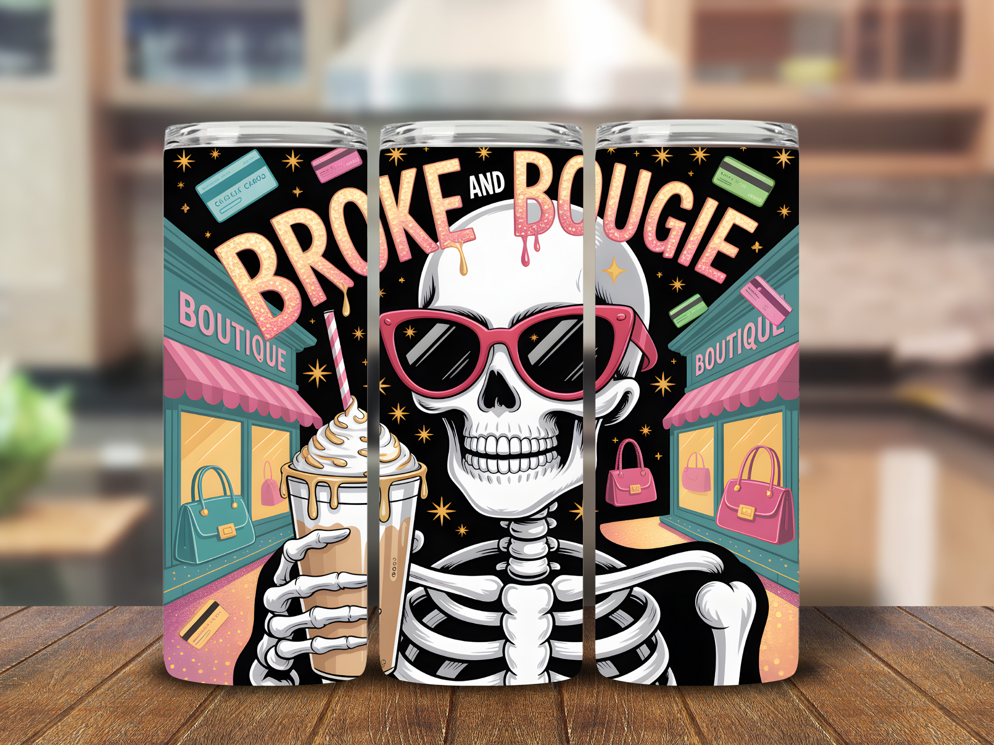 Broke & Bougie Skeleton Tumbler